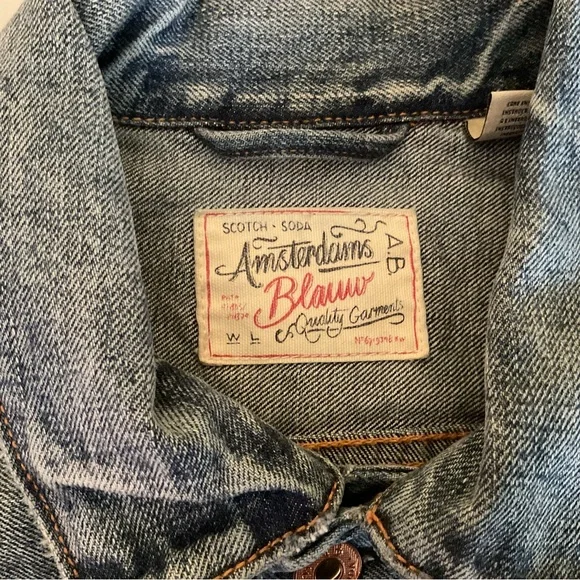 Scotch & Soda Amsterdam Blauw Men’s Denim Distressed Vest. Size M - Picture 4 of 6